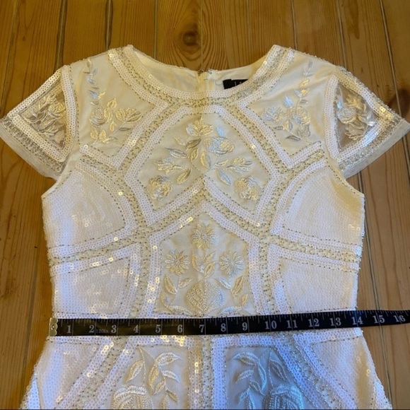 NWOT Lulus Spread Your Shine White Sequin Embroidered Bodycon Dress - Picture 12 of 16